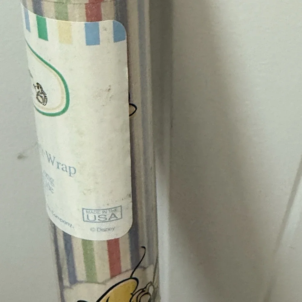 Vintage Sealed Disney Babies Gift Wrap Baby Shower  10sq Ft Mickey Minnie Goofy‎